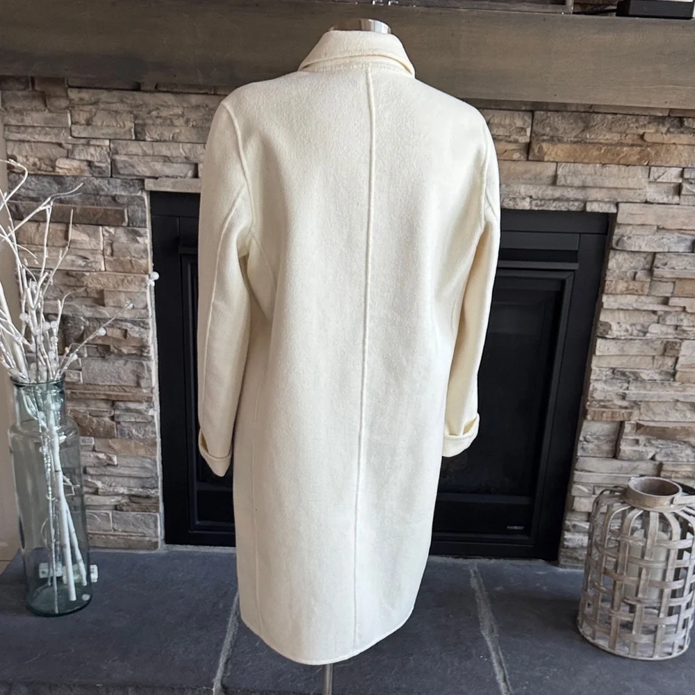 GAP Women's Cream Wool Trench Coat - Picture 6 of 13